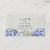 スタイリッシュで青いアジサイによっては名刺が開花します 名刺 (裏面)