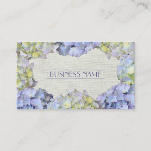 スタイリッシュで青いアジサイによっては名刺が開花します 名刺 (正面)