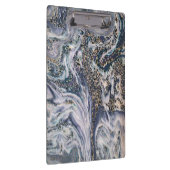 スタイリッシュで青い大理石の効果のオフィスのクリップボード クリップボード (右)