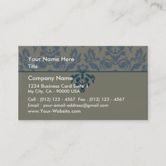 スタイリッシュで青い花の結婚祝い 名刺