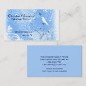 スタイリッシュで青および白い華麗さの名刺 名刺 (正面/裏面)