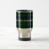 スタイリッシュで青及び緑のAbercrombieのタータンチェック格子縞 トラベルマグ (中央)