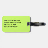 スタイリッシュで黒く及び白い水玉模様の荷物のラベル ラゲッジタグ (裏面横)