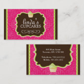 スタイリッシュで、モダンなカップケーキの名刺 名刺 (正面/裏面)