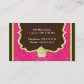 スタイリッシュで、モダンなカップケーキの名刺 名刺 (裏面)