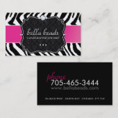 スタイリッシュで、モダンなシマウマのプリントの名刺 名刺 (正面/裏面)