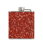 スタイリッシュで   赤いグリッター フラスク (裏面)