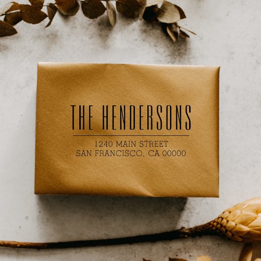 スタイリッシュとスモダンはっきりしたクリプトの差出人住所 セルフインキングスタンプ