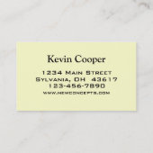 スタイリッシュとモダン 名刺 (裏面)