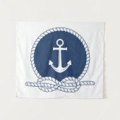 スタイリッシュないかりおよびロープ タペストリー (正面(横))