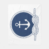 スタイリッシュないかりおよびロープ フリースブランケット (正面)