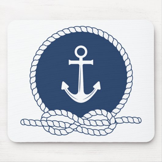 スタイリッシュないかりおよびロープ マウスパッド (正面)