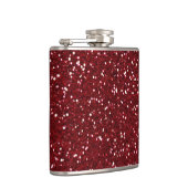 スタイリッシュなえんじ色のグリッター フラスク (右)