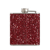 スタイリッシュなえんじ色のグリッター フラスク (裏面)