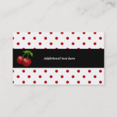 スタイリッシュなさくらんぼのケーキのカスタムなベーカリーの名刺 名刺 (裏面)