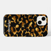 スタイリッシュなべっ甲柄 オーダーネーム iPhoneケース (裏面横)
