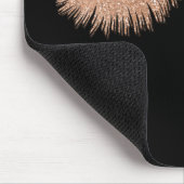 スタイリッシュなまつげのメーキャップアーティストの黒 マウスパッド (コーナー)