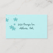 スタイリッシュなアクアマリンおよびタンのお母さんのテレホンカード コーリングカード (裏面)