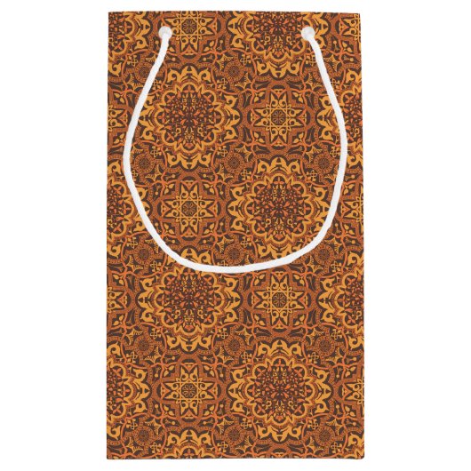 スタイリッシュなアラビアオーナメント スモールペーパーバッグ (裏面)