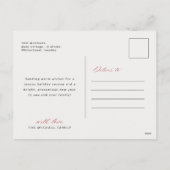 スタイリッシュなアーチの写真 クリスマスホリデーポストカード シーズンポストカード (裏面)