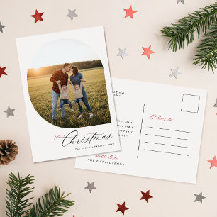スタイリッシュなアーチの写真 クリスマスホリデーポストカード シーズンポストカード