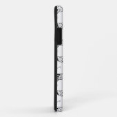 スタイリッシュなアールデコの蝶 - 白と黒 Case-Mate iPhoneケース (裏面/右)