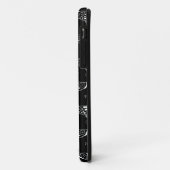 スタイリッシュなアールデコ調の蝶 - 黒と白 Case-Mate iPhoneケース (裏面/左)