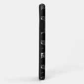 スタイリッシュなアールデコ調の蝶 - 黒と白 Case-Mate iPhoneケース (裏面/右)