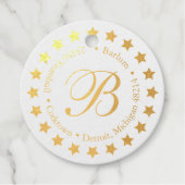 スタイリッシュなイニシャル住所スタース フェイバータグ (正面)