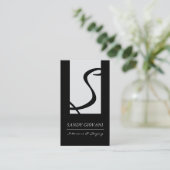 スタイリッシュなインテリア・デザイナーの名刺 名刺 (スタンド正面)