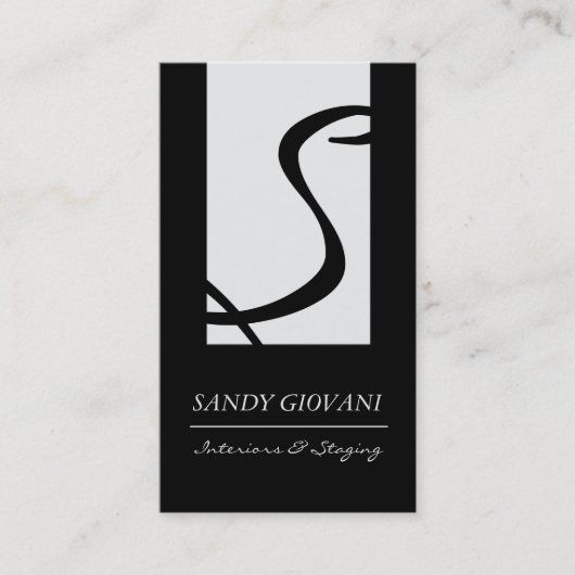 スタイリッシュなインテリア・デザイナーの名刺 名刺 (正面)