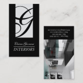 スタイリッシュなインテリア・デザイナーの名刺 名刺 (正面/裏面)
