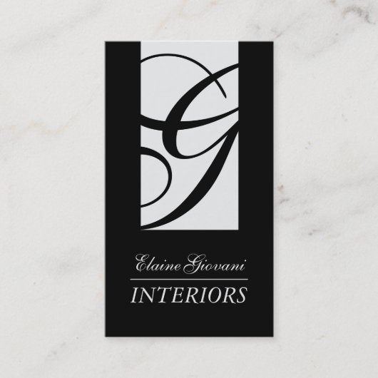 スタイリッシュなインテリア・デザイナーの名刺 名刺 (正面)