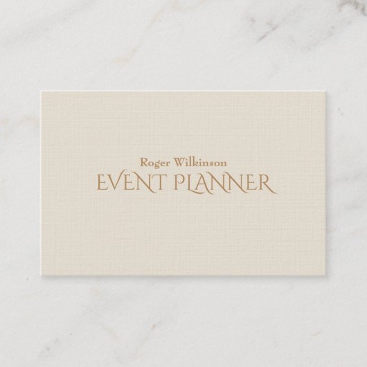 スタイリッシュなエレガントなエリートの日焼けのクリームカバー 名刺 (正面)