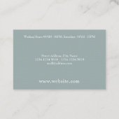 スタイリッシュなエレガントなエリートの灰色の青いカバー 名刺 (裏面)