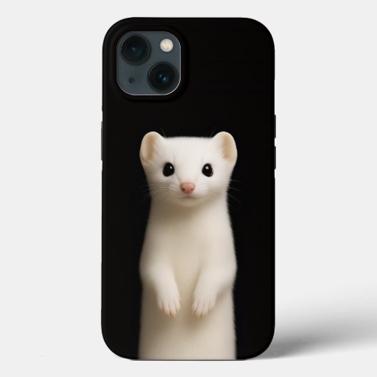 スタイリッシュなオコジョのブラック4ラグジュアリーiPhone 13 Case-Mate iPhoneケース (裏面)