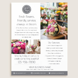 スタイリッシュなカスタムフォトロゴビジネスマーケティング チラシ