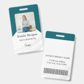 スタイリッシュなカスタム企業用社員写真IDバッジ バッジ (正面&裏面)