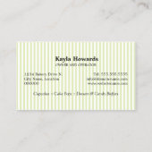 スタイリッシュなカップケーキのデザート 名刺 (裏面)