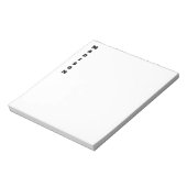 スタイリッシュなカリグラフィー名前 ブラック＆ホワイト ノートパッド (回転)