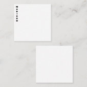 スタイリッシュなカリグラフィー名 黒と白 ノートカード (正面/裏面)