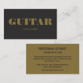 スタイリッシュなギタリスト、プロのミュージシャン 名刺 (正面/裏面)