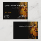 スタイリッシュなギターの名刺 名刺 (正面/裏面)