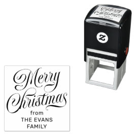 スタイリッシュなクリスマスの文字 オーダーメイド セルフインキングスタンプ