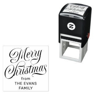 スタイリッシュなクリスマスの文字 オーダーメイド セルフインキングスタンプ