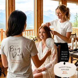 スタイリッシュなクリーム色のヘアスタイリスト ウェディングデイ チーム トライブレンドTシャツ