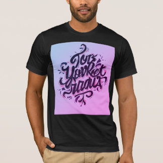 スタイリッシュなグラデーションタイポグラフィTシャツ for メンズ Tシャツ