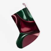 スタイリッシュなグラフィックの小さなクリスマス用ストッキング スモールクリスマスストッキング (裏面 (吊り時))