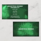 スタイリッシュなグランジ-緑 名刺 (正面/裏面)