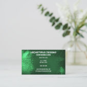 スタイリッシュなグランジ-緑 名刺 (スタンド正面)